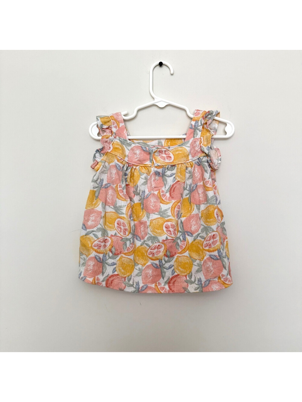 Carter's Yellow Fruit-Print Baby Girls Tank Top 24M